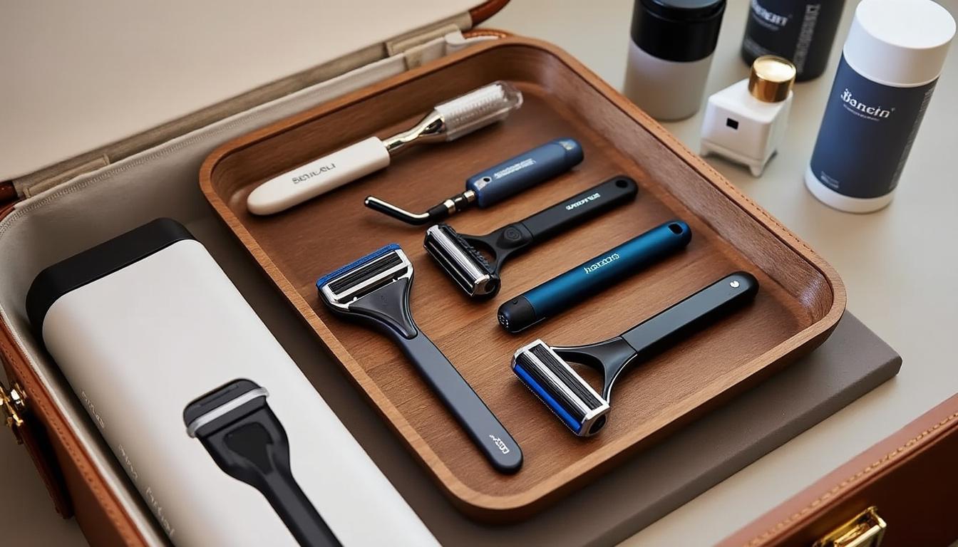 découvrez notre rasoir de voyage compact, l'accessoire indispensable pour maintenir votre élégance même lors de vos déplacements. pratique et stylé, il s'adapte facilement à votre valise pour un rasage impeccable où que vous soyez.