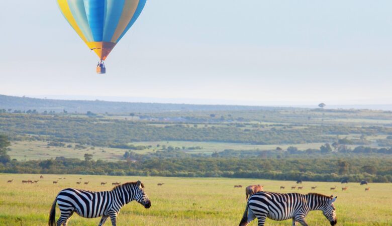safari en montgolfière