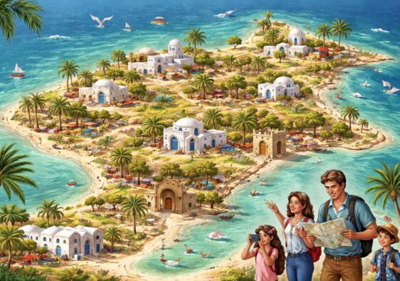 découvrez la carte touristique de djerba, l'outil idéal pour les familles exploratrices souhaitant découvrir les trésors de l'île en toute simplicité et profiter d'une aventure inoubliable.