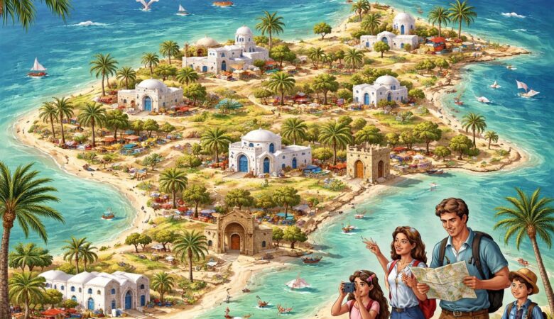 découvrez la carte touristique de djerba, l'outil idéal pour les familles exploratrices souhaitant découvrir les trésors de l'île en toute simplicité et profiter d'une aventure inoubliable.