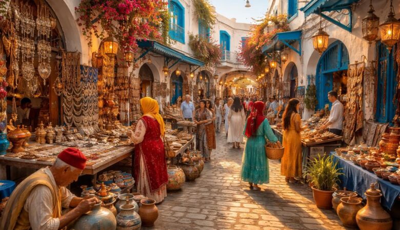 découvrez l'animation vibrante du houmt souk à djerba, tunisie, et plongez dans une expérience immersive unique mêlant culture, traditions et vie locale.