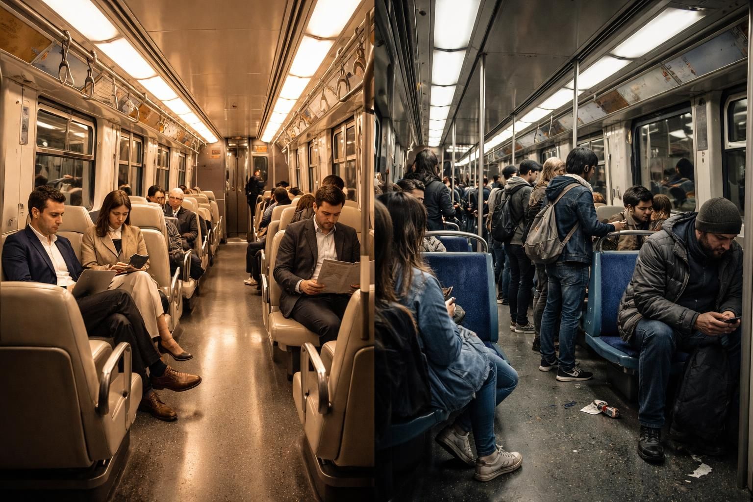 découvrez les différences marquantes entre la 1ère classe dans le métro parisien et les autres classes, pour un voyage plus confortable et exclusif à paris.
