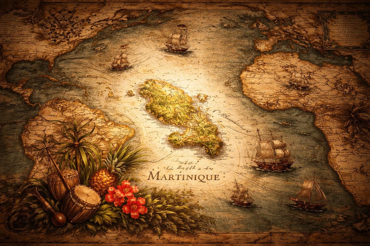 découvrez les enchantements de la martinique à travers une carte du monde historique retraçant son évolution et son charme unique au fil du temps.