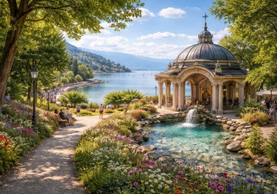 explorez évian-les-bains et ses trésors cachés, profitez de ses eaux thermales réputées, de paysages magnifiques et d'activités détente au cœur de la nature.