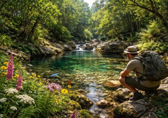 explorez la richesse de la biodiversité autour de la piscine naturelle de la forêt de bonifatu et découvrez un écosystème unique en pleine nature.