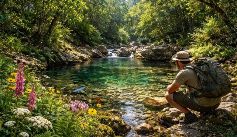 explorez la richesse de la biodiversité autour de la piscine naturelle de la forêt de bonifatu et découvrez un écosystème unique en pleine nature.