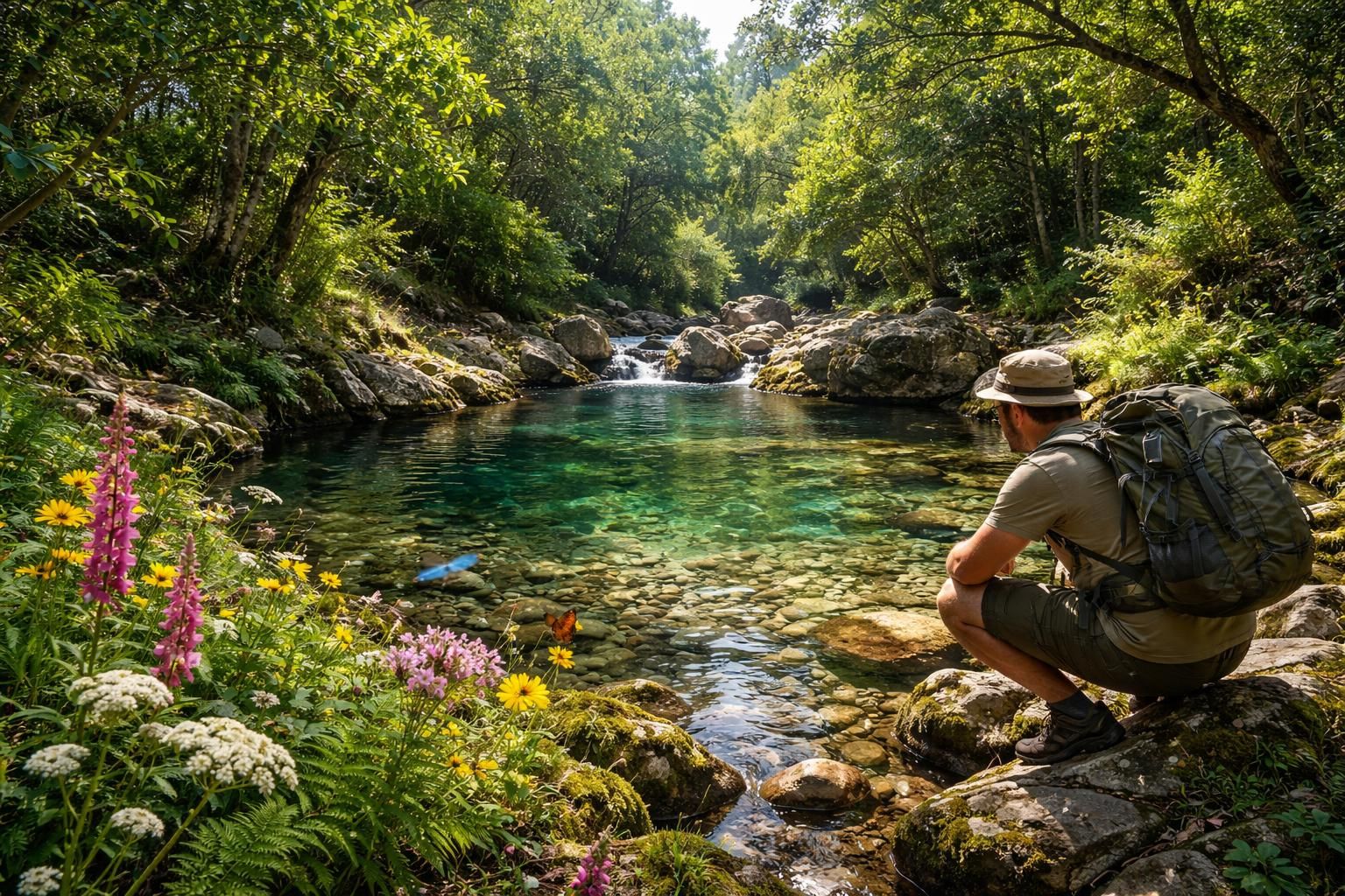 explorez la richesse de la biodiversité autour de la piscine naturelle de la forêt de bonifatu et découvrez un écosystème unique en pleine nature.