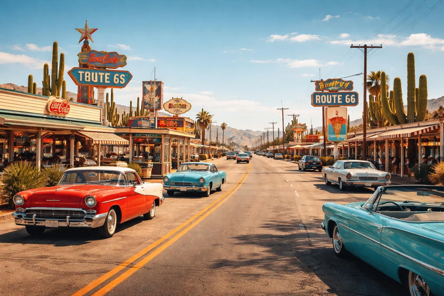 découvrez les incontournables de la route 66 : restaurants typiques, attractions emblématiques et bien plus pour un voyage inoubliable.
