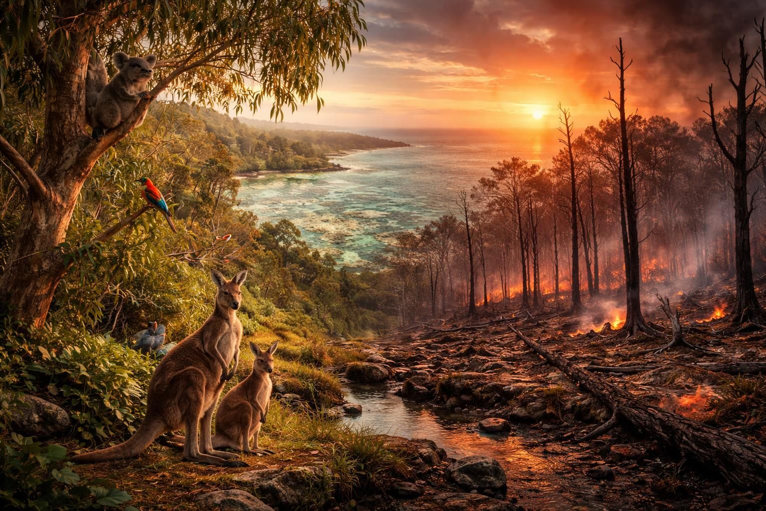 découvrez les enjeux environnementaux majeurs de l'australie à travers ce documentaire captivant qui met en lumière la biodiversité, le changement climatique et les actions nécessaires pour préserver ce continent unique.