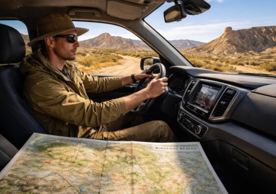 découvrez comment préparer votre visite des bardenas en voiture grâce à une carte détaillée et devenez un expert en explorant ce désert unique en toute confiance.