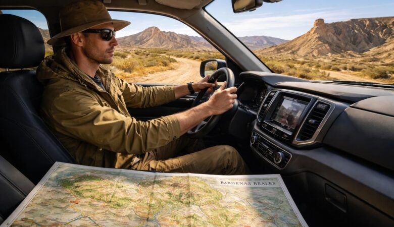 découvrez comment préparer votre visite des bardenas en voiture grâce à une carte détaillée et devenez un expert en explorant ce désert unique en toute confiance.