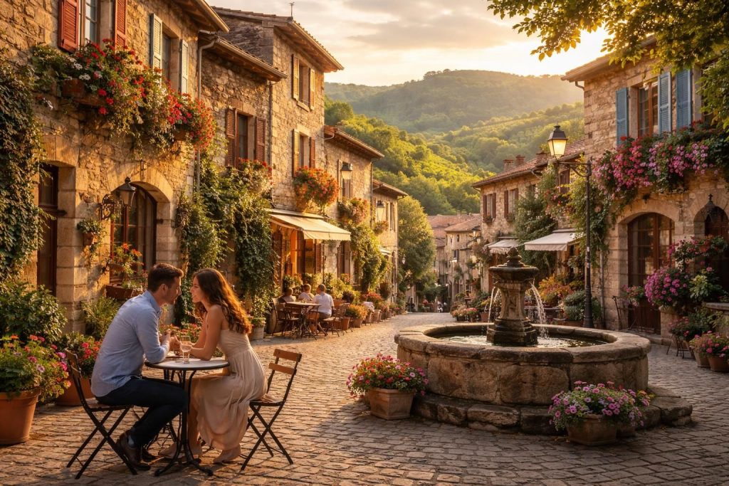découvrez les plus beaux villages autour de lyon idéals pour une escapade romantique inoubliable. parfaits pour un week-end charmant en couple, entre paysages enchanteurs et patrimoine authentique.