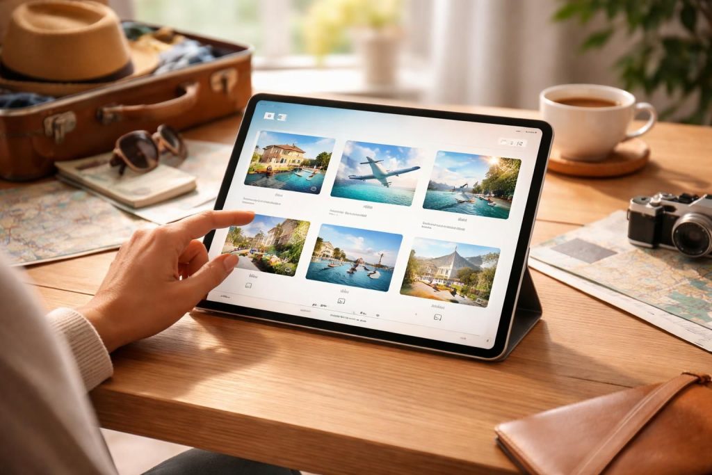 réservez facilement vos hôtels, vols et activités directement depuis votre ipad. gérez tous vos voyages en un seul endroit pour une expérience simplifiée et efficace.