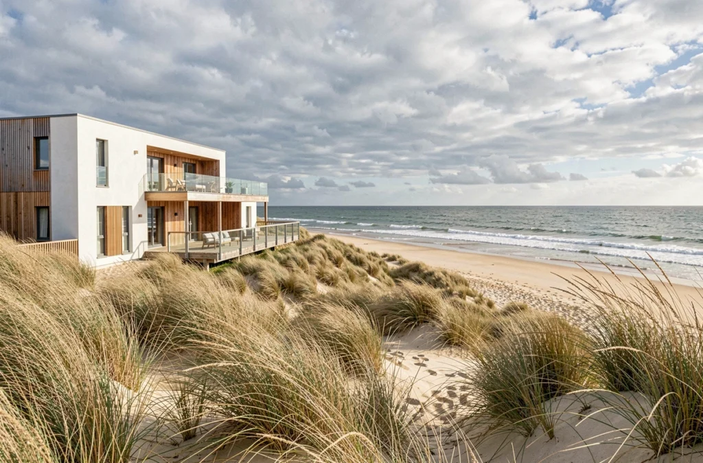 Hôtel Le Château de Sable perché au-dessus de la plage sauvage de Porspoder